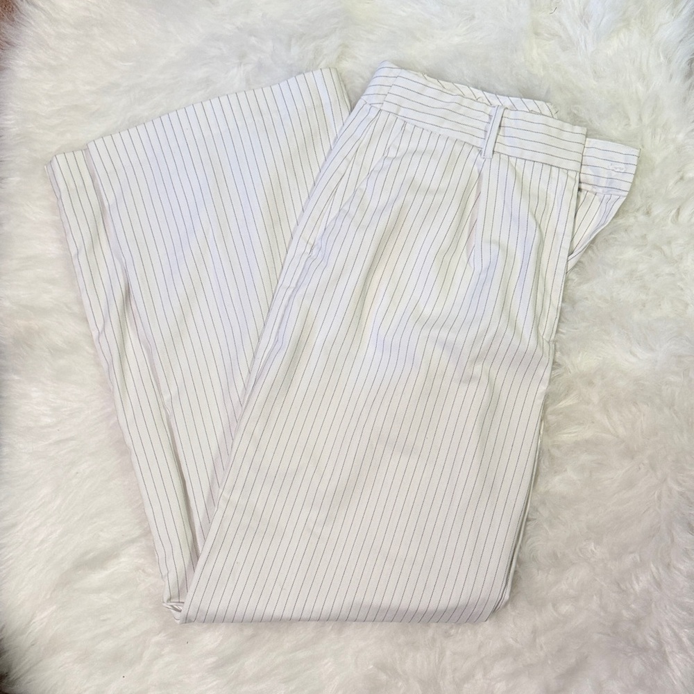 Striped White Women's Pants